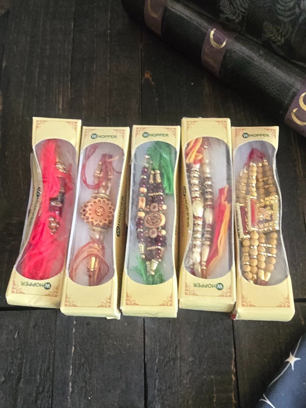 Raksha Bandhan Set of 5 Rakhi Threads - Whopper brand Rakhi thread - ceremony